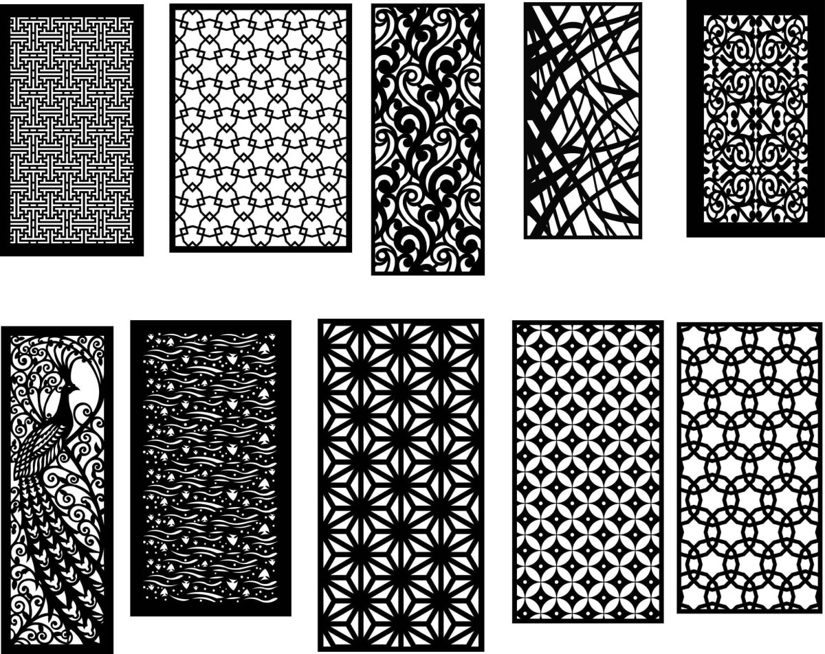 Решетки векторные узоры DXF