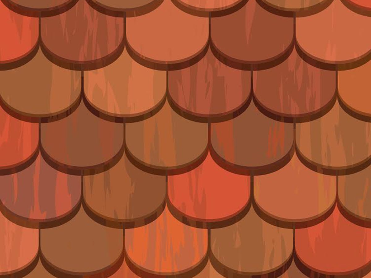 Мультяшная крыша из черепицы