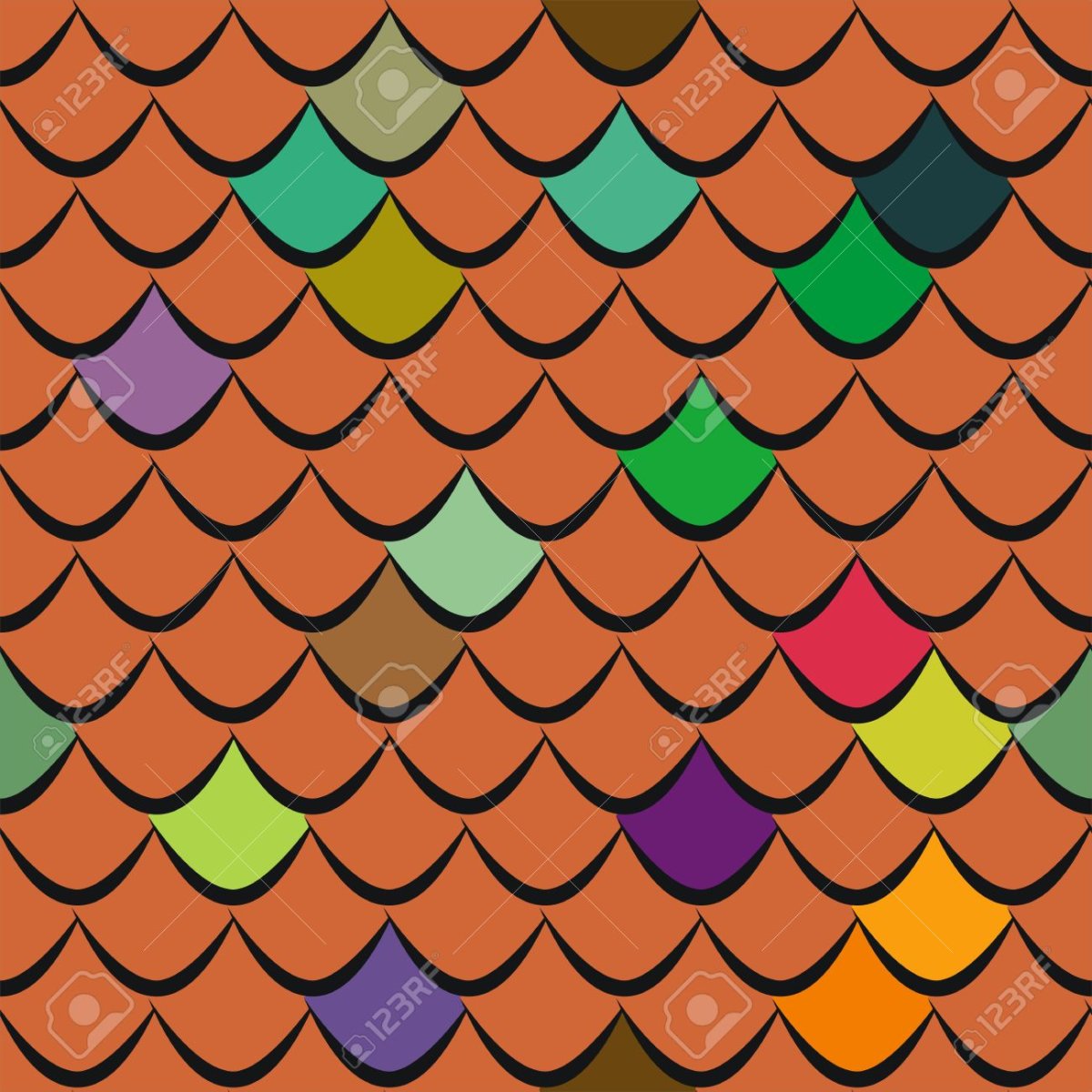 Разноцветная черепица вектор