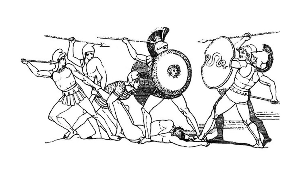 Битва Давида и Голиафа рисунок