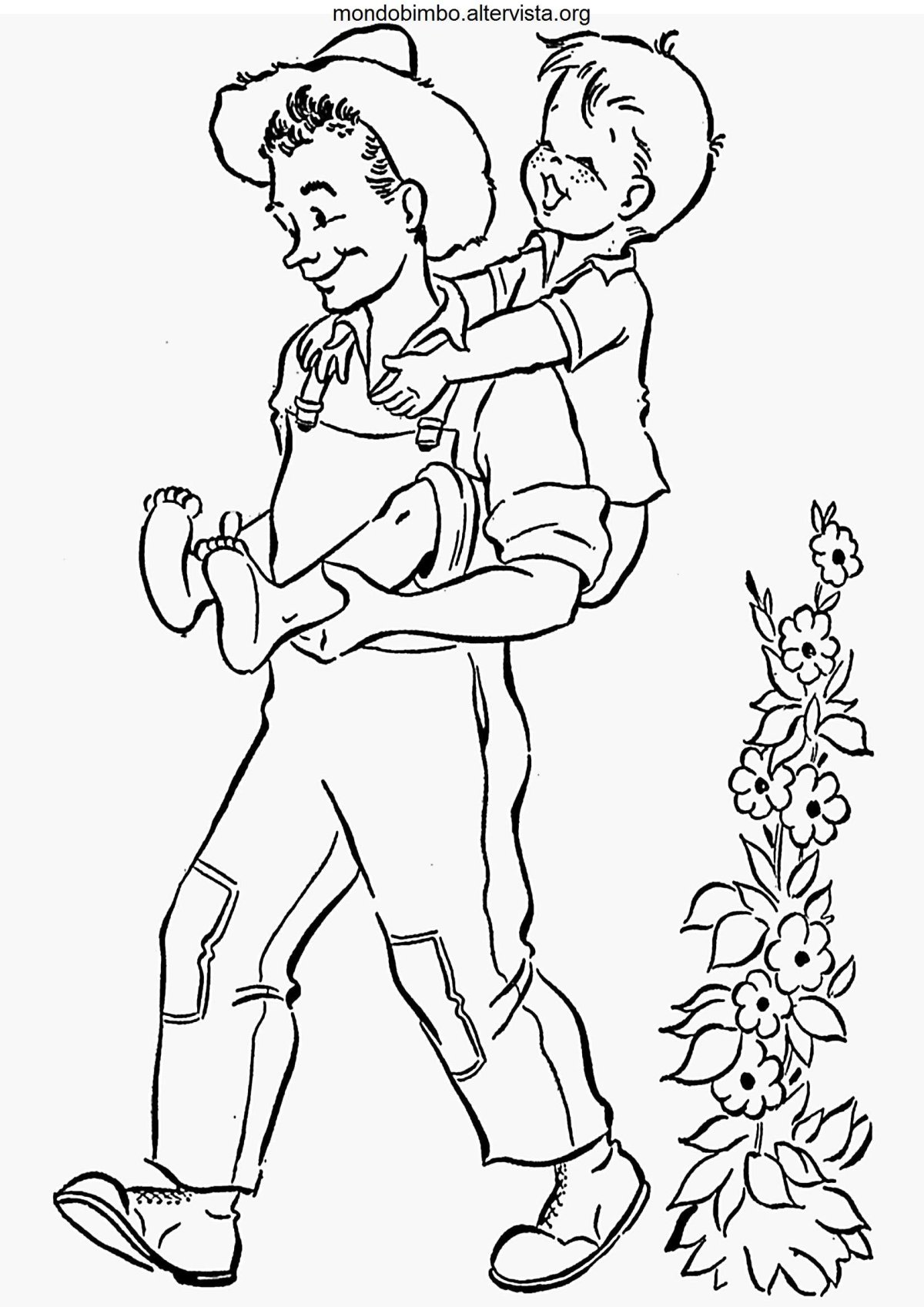 Раскраска папа