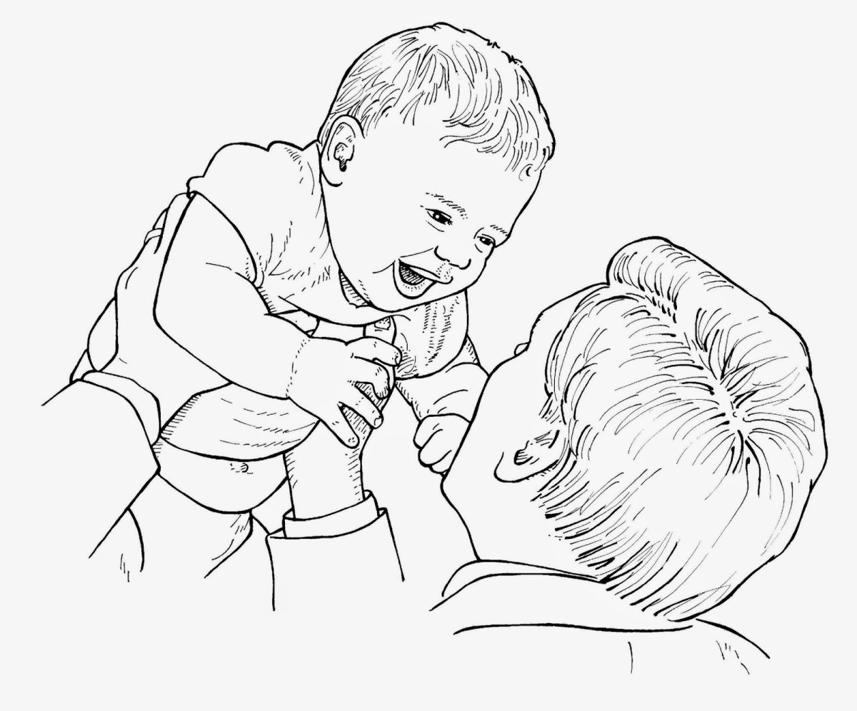 Нарисовать семейный портрет из 3 человек