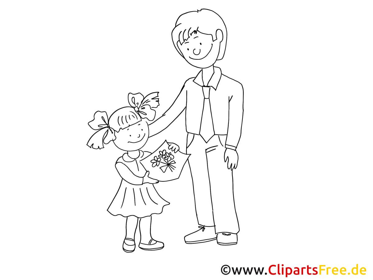 Набросок отец с сыном