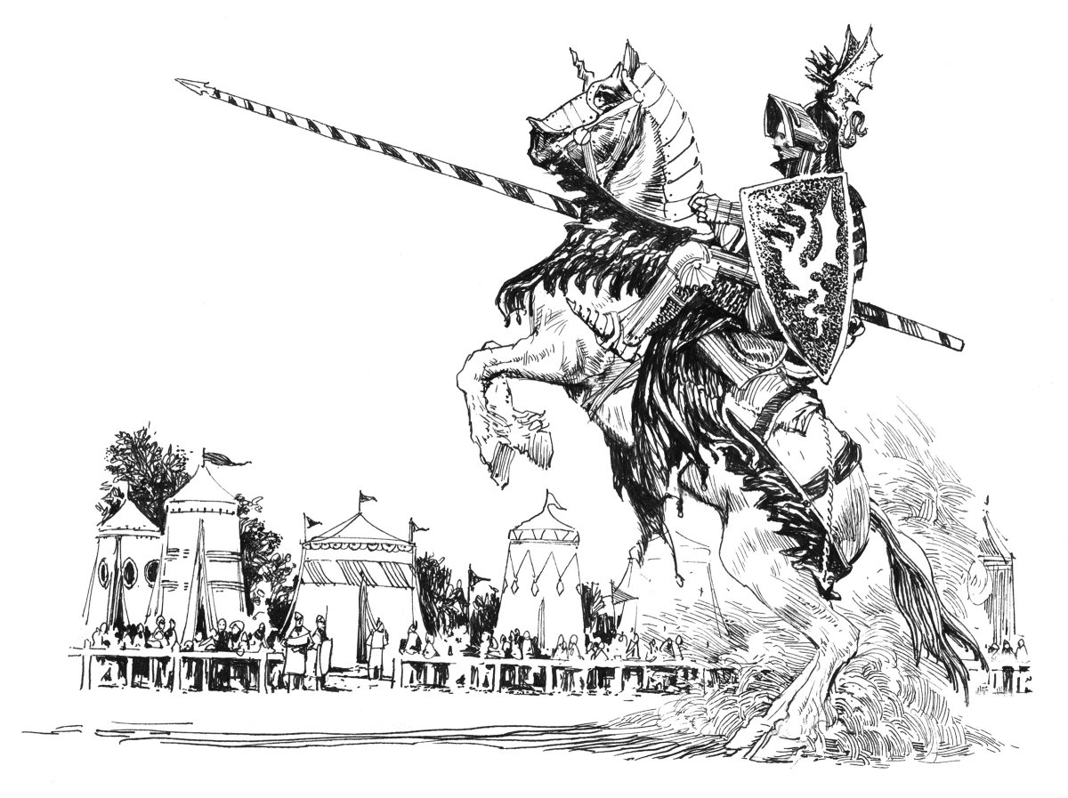 Рыцарь на коне гравюра