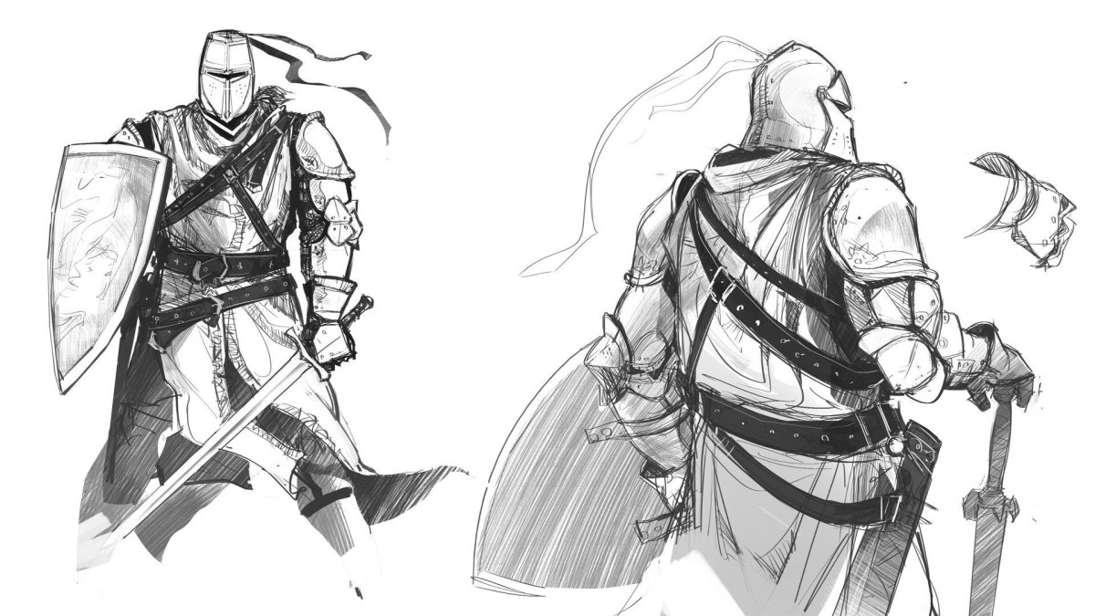 Рыцарь скетч арт