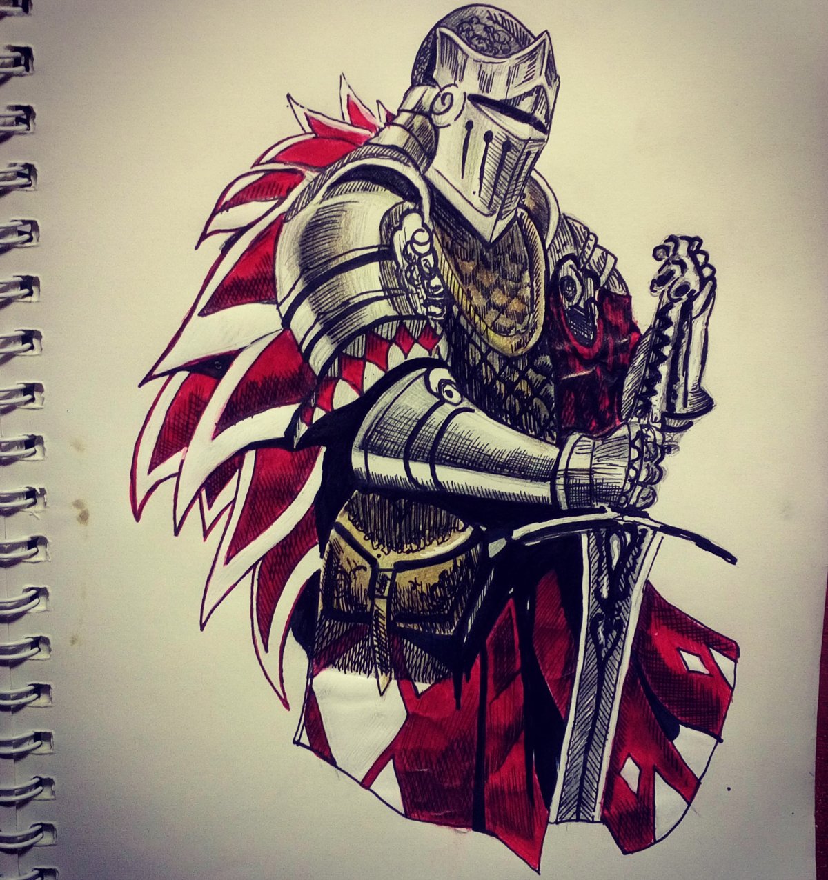 Рыцарь рисунок