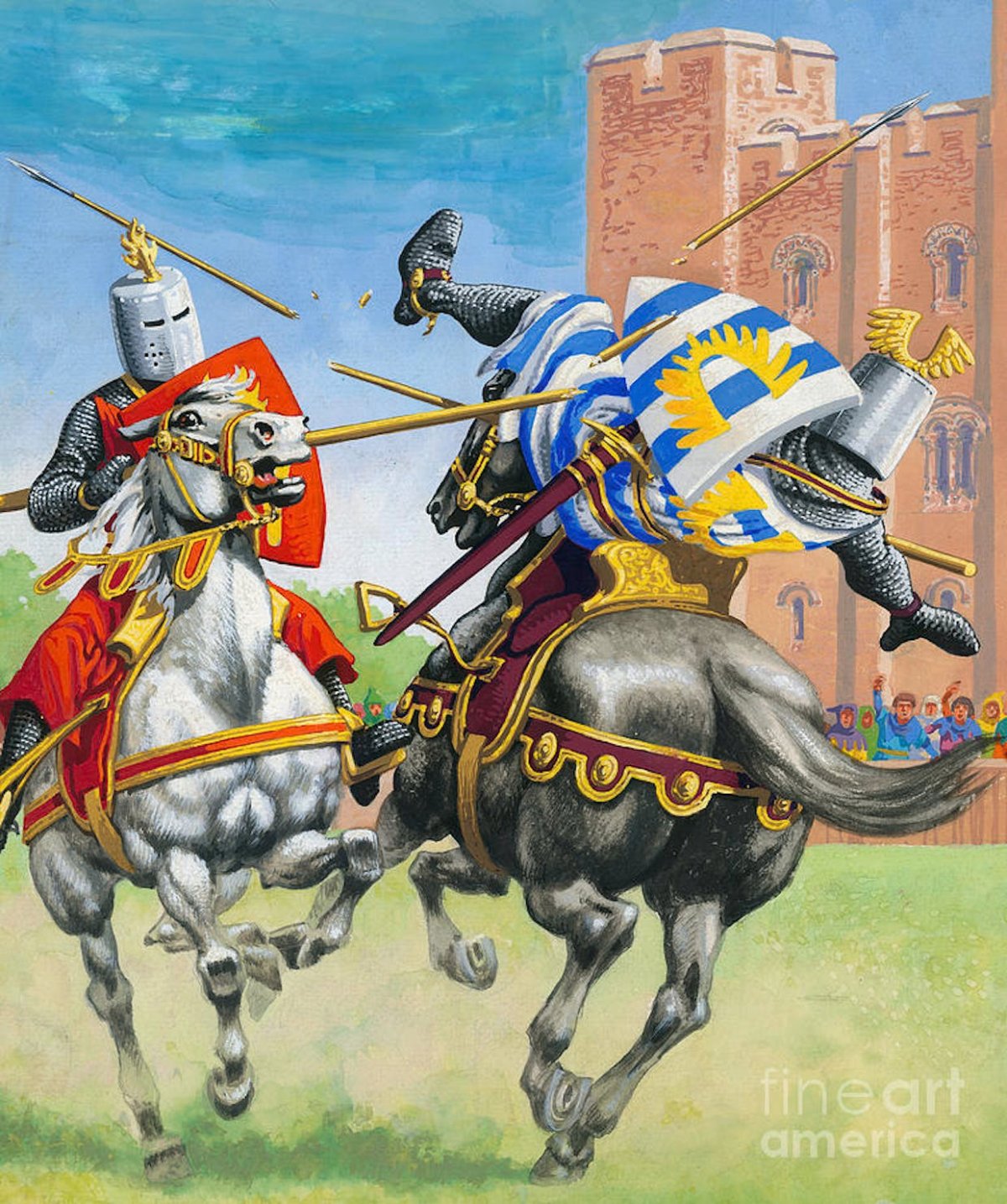 Рыцарские турниры средневековья иллюстрация