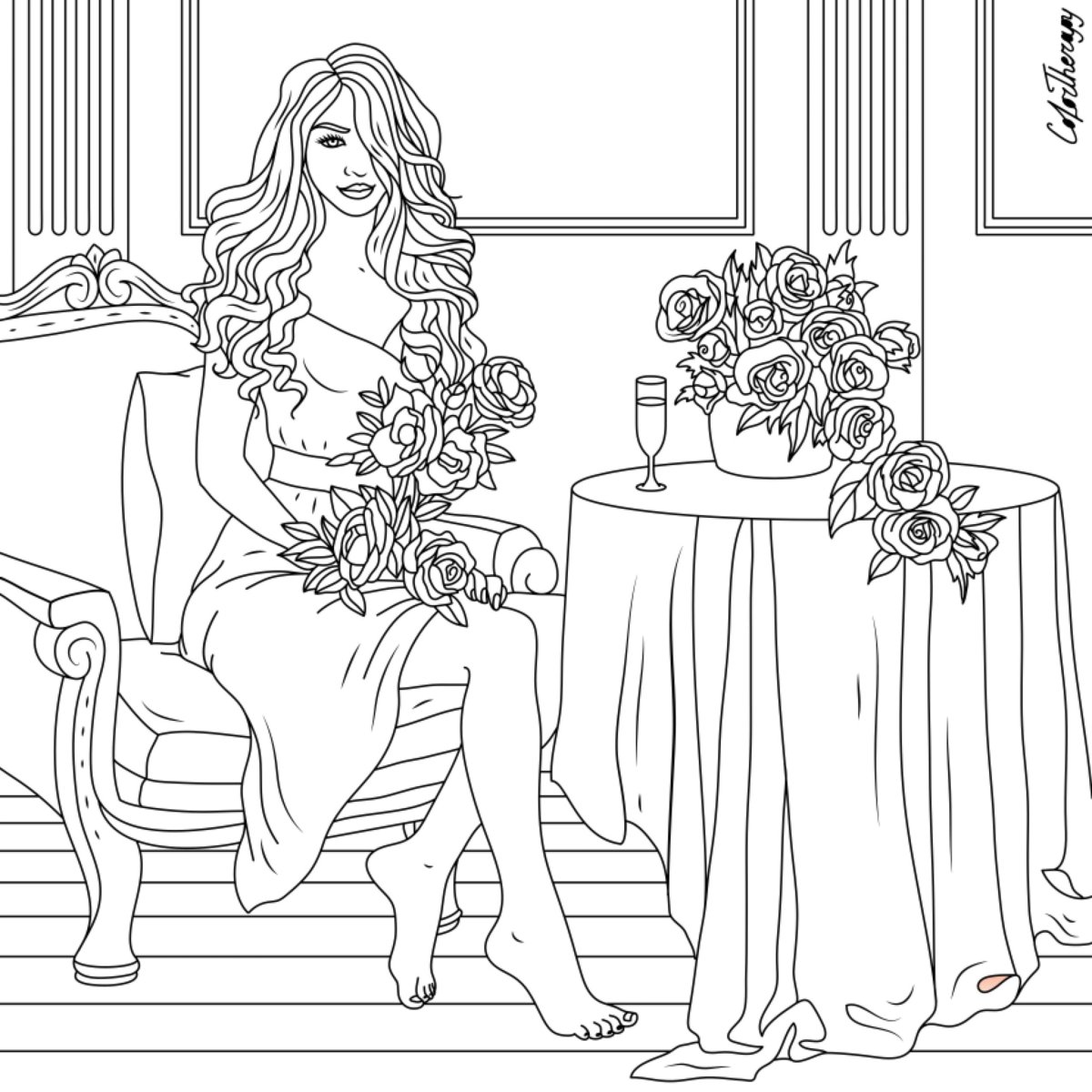 Раскраски для взрослых девчонок