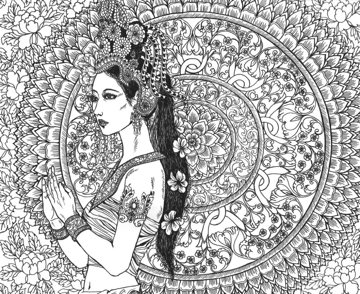 Модные девочки. Раскраска