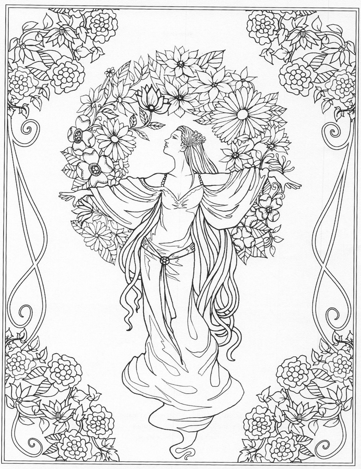 Раскраска женщина