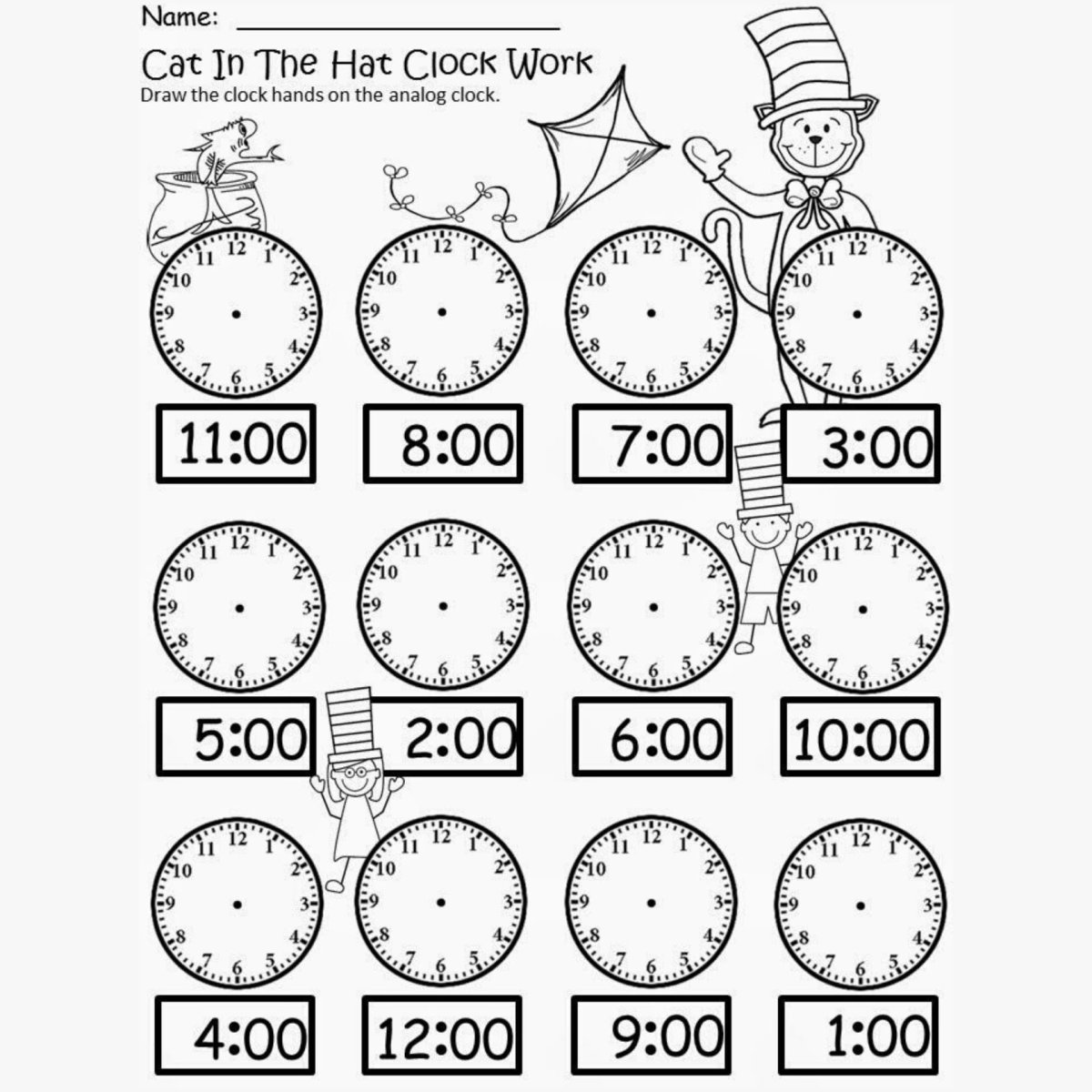 Часы-раскраска. Новогодние