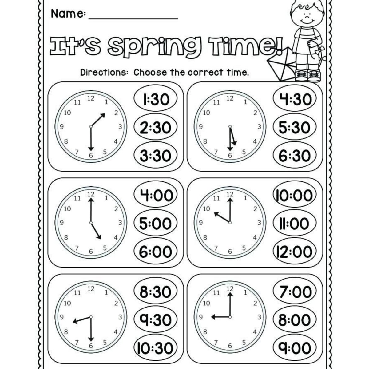 Время задания для дошкольников