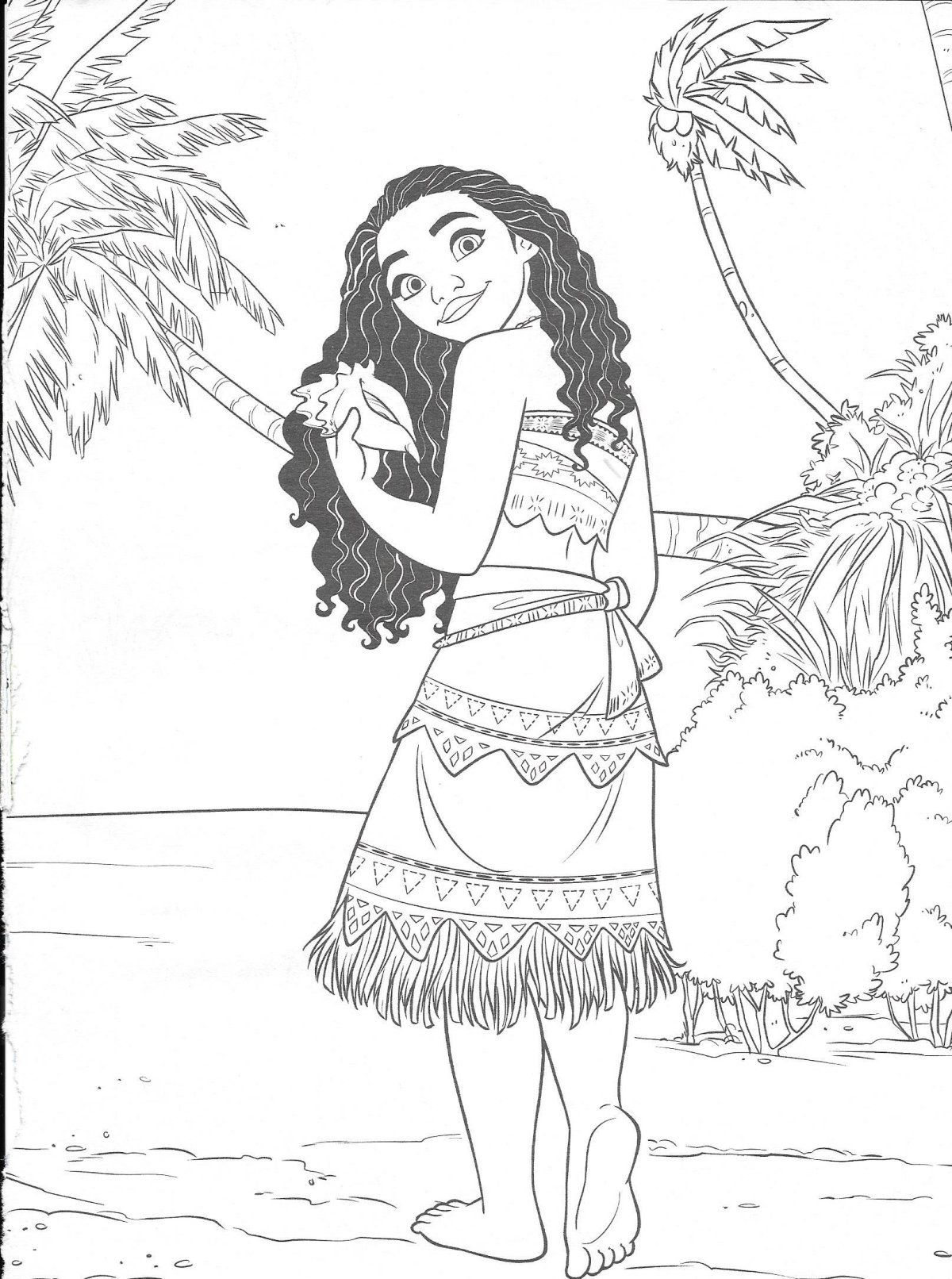 Раскраска принцесса Моана