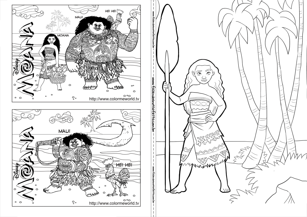 Принцесса Моана распечатка