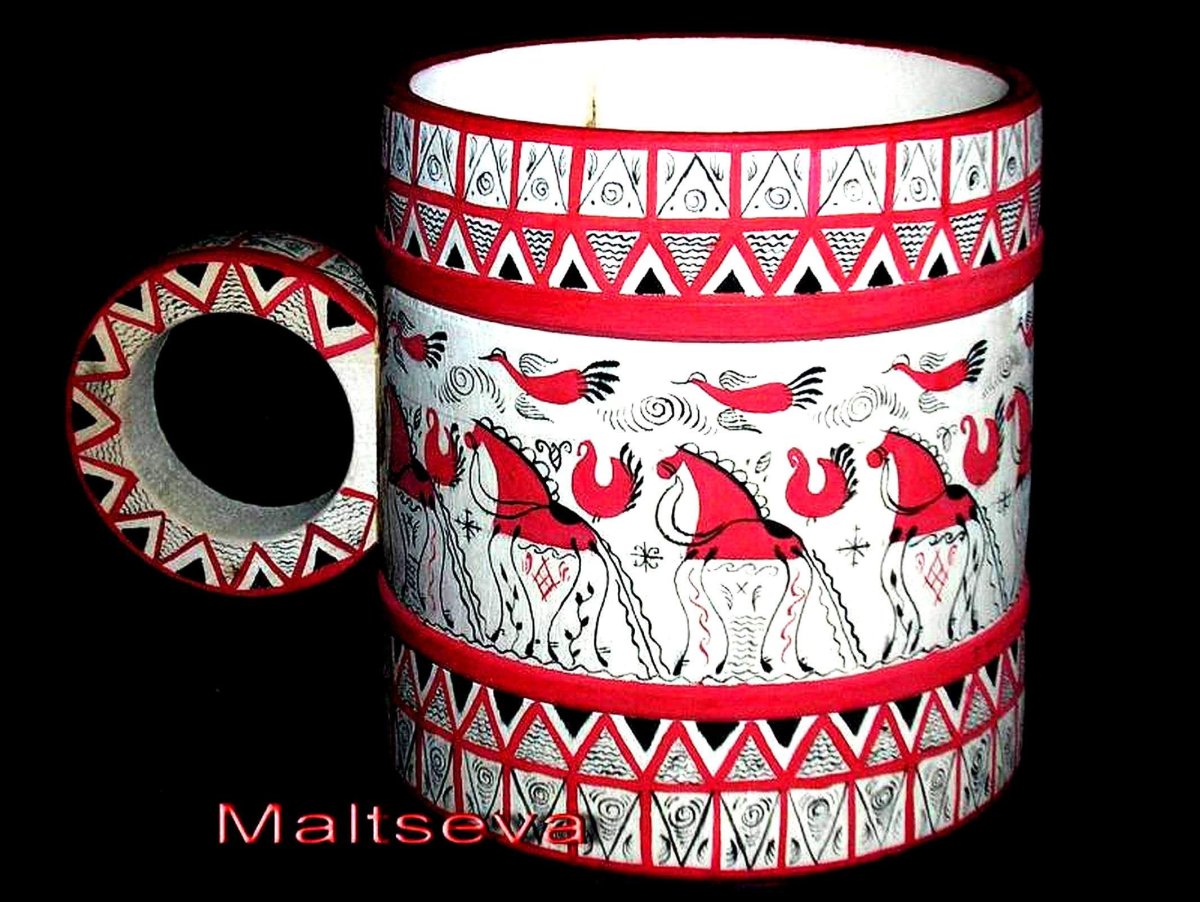 Роспись уфтюжского туеска