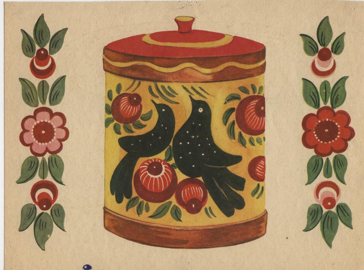 Хохломская роспись сахарница раскраска