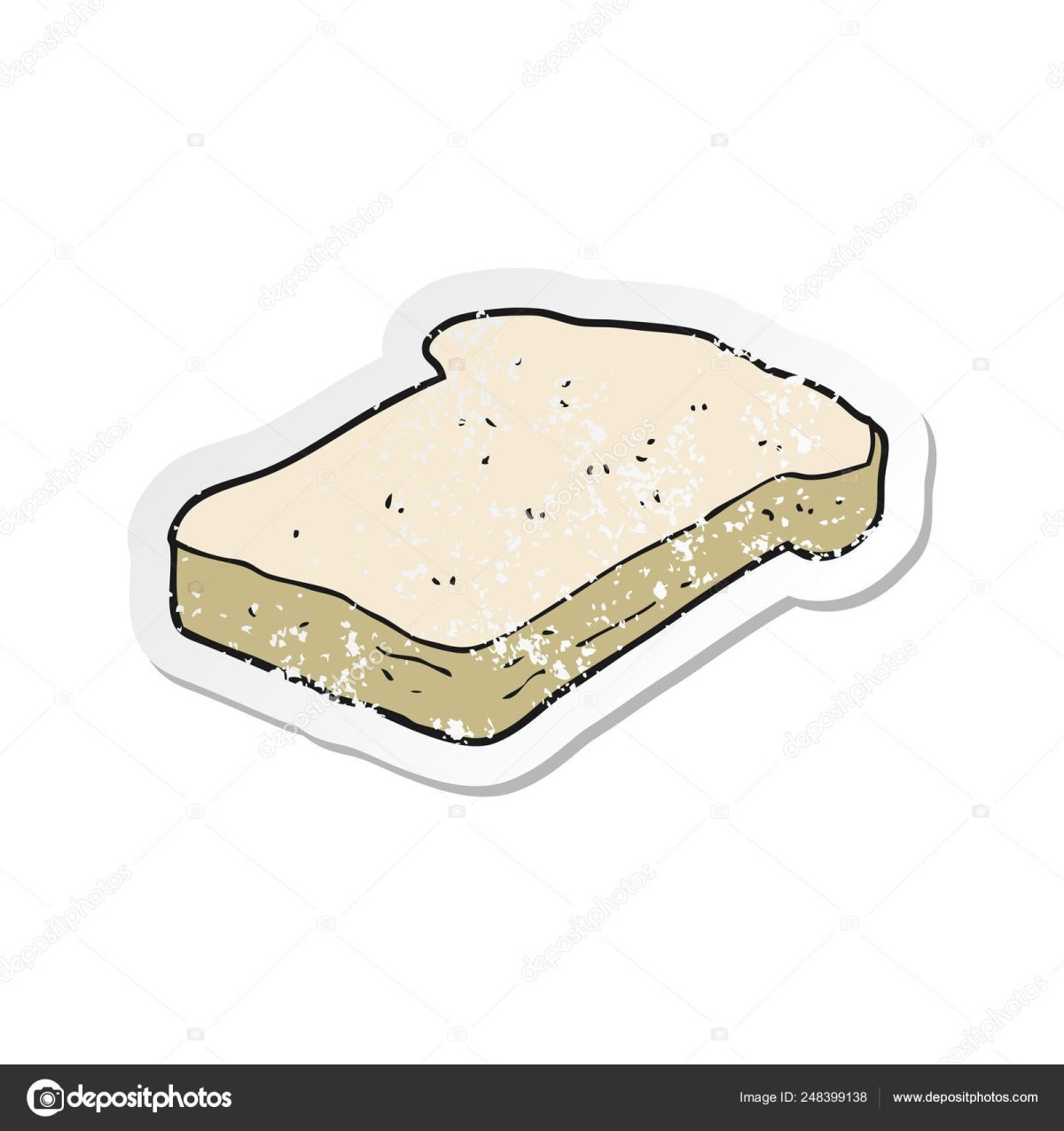 Нарисовать кусочек хлеба