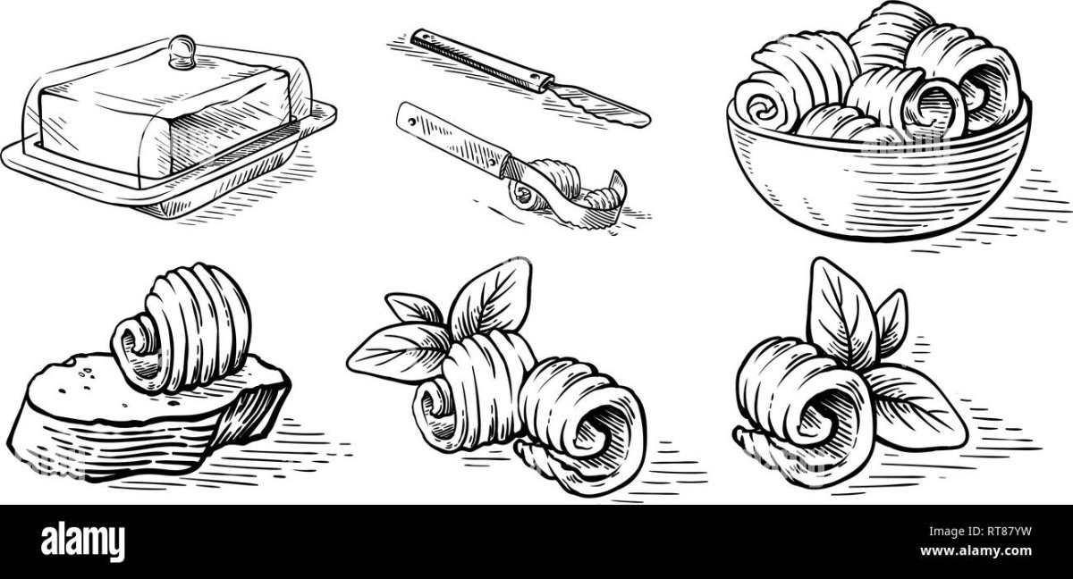 Масло сливочное vector