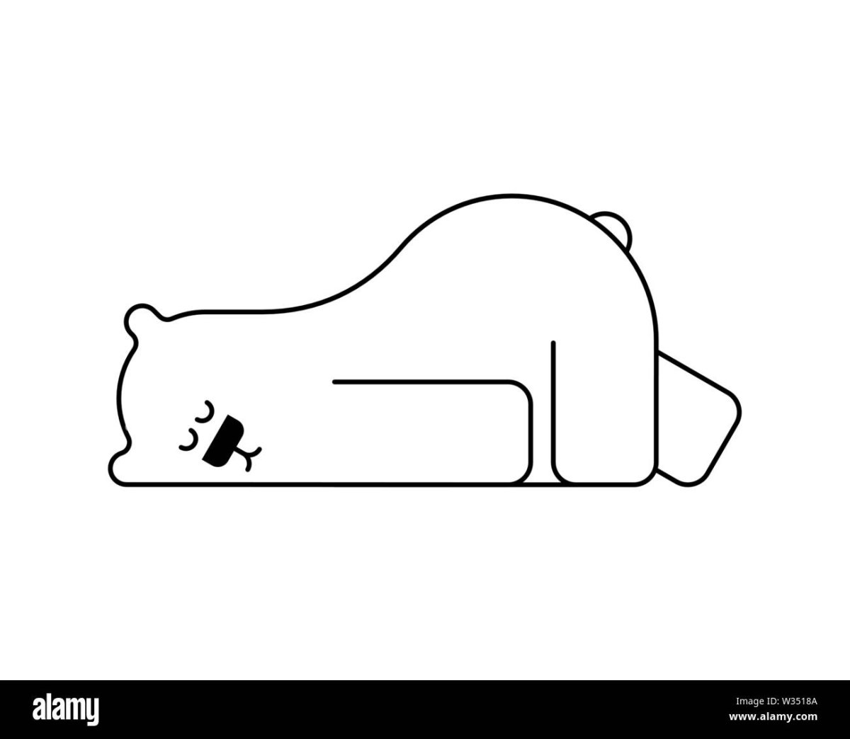 Раскраска медведь Гризли и лемминги