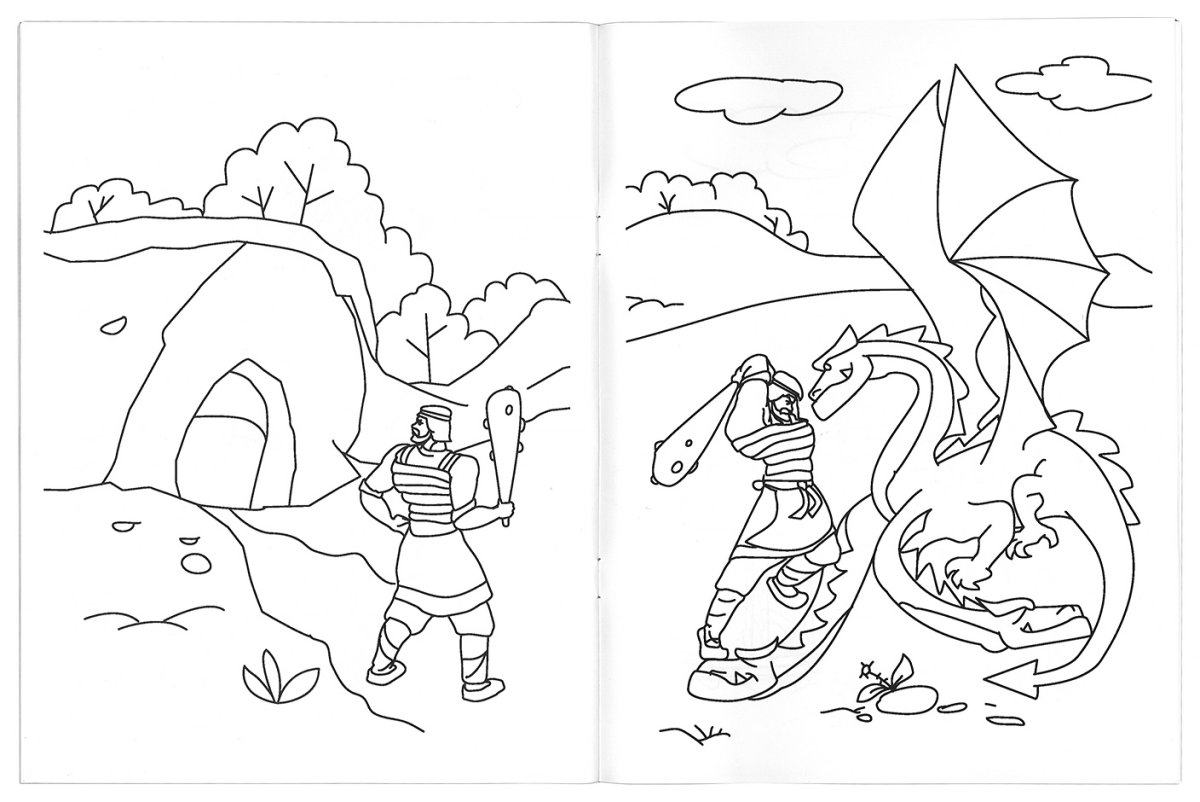 Иллюстрация к былине Илья Муромец и Соловей разбойник для детей