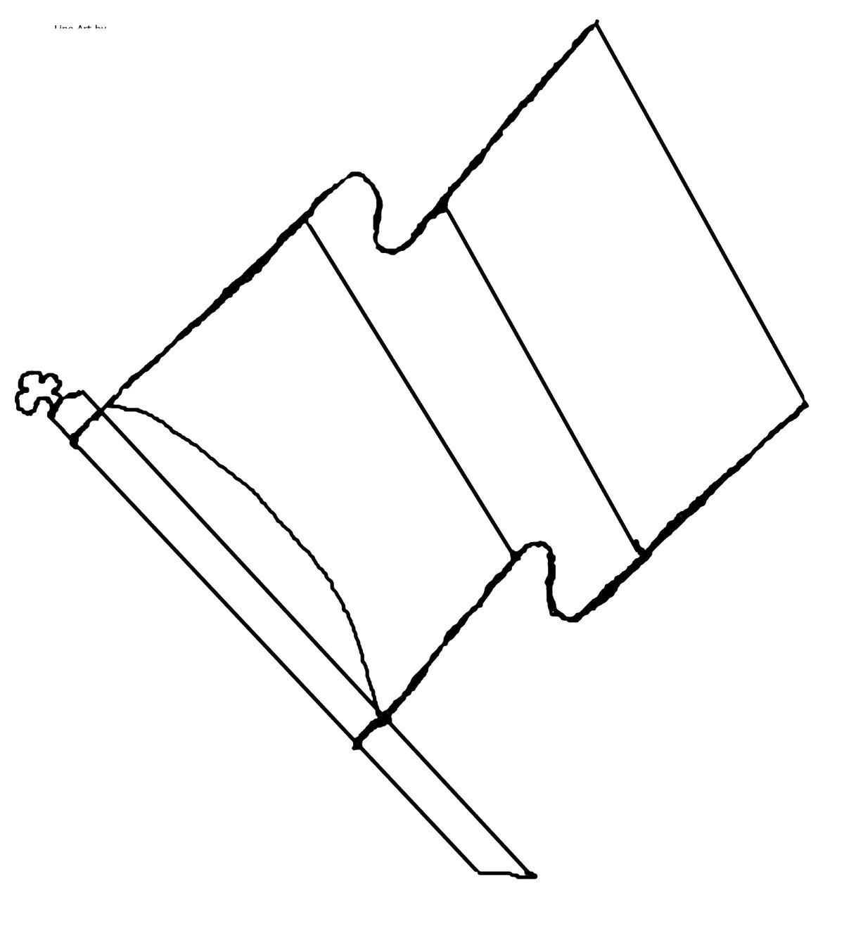 Трафарет флажка для гирлянды