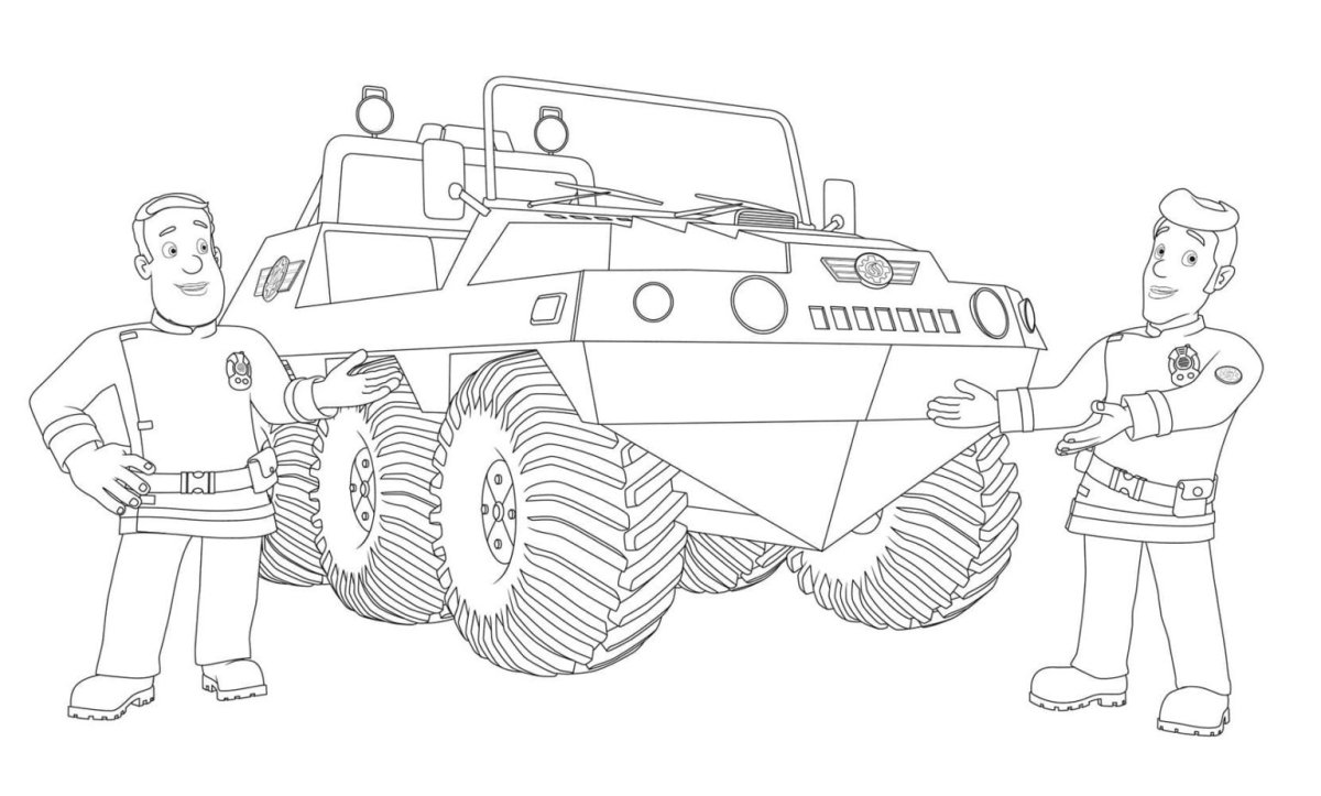 Раскраска Полицейская машина погоня