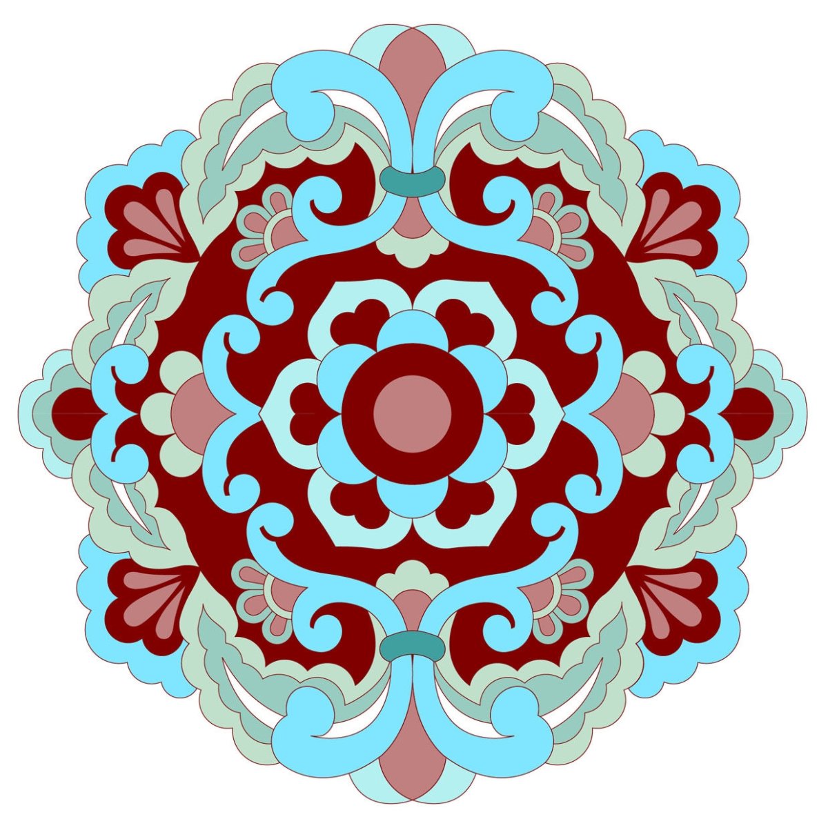 Татарский орнамент в круге