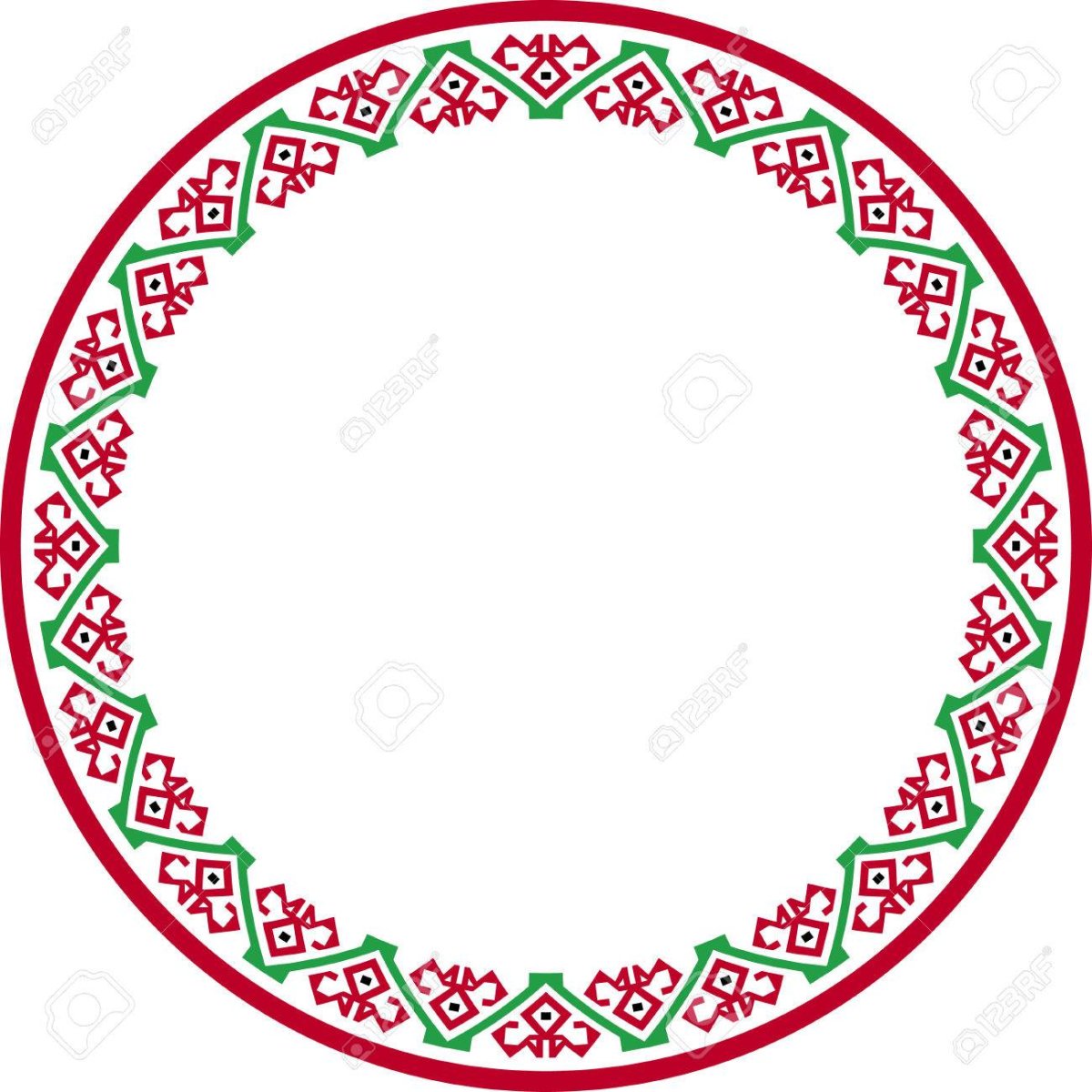 Башкирский орнамент в круге