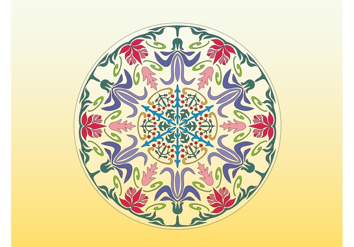 Растительный орнамент в круге