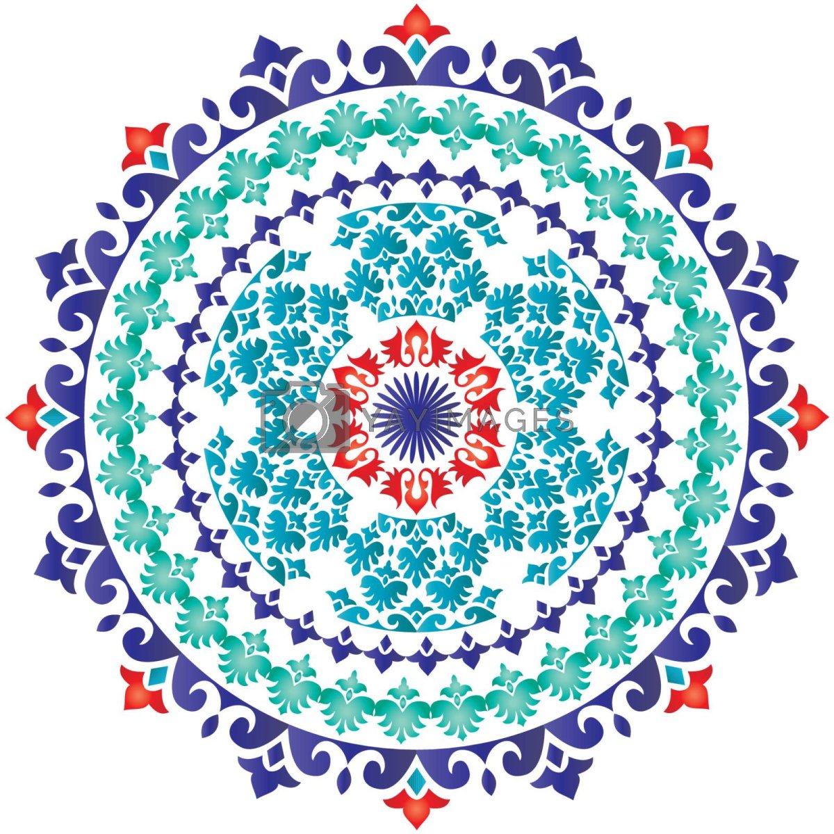 Татарский орнамент круглый