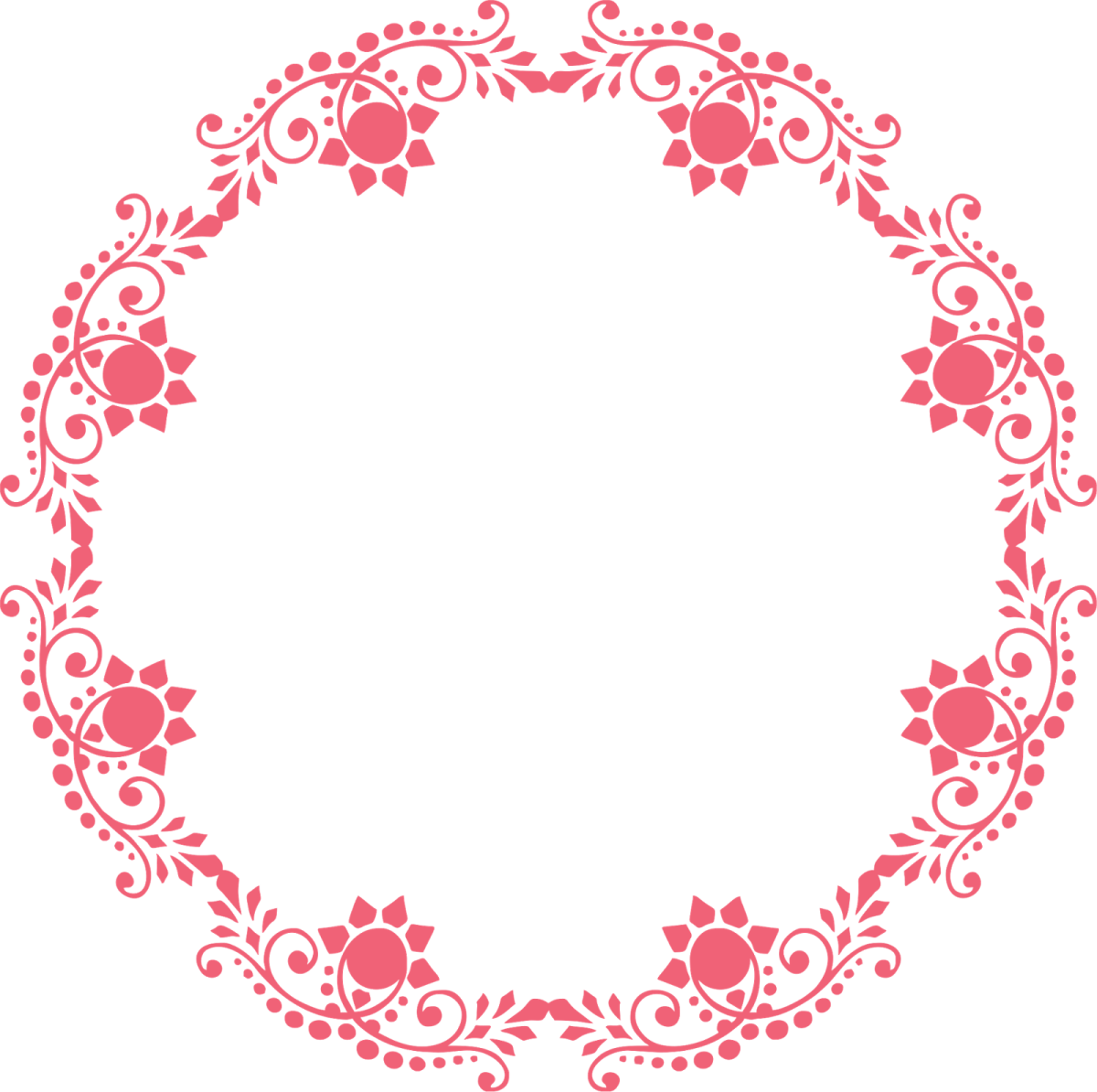 Круглая рамка узор