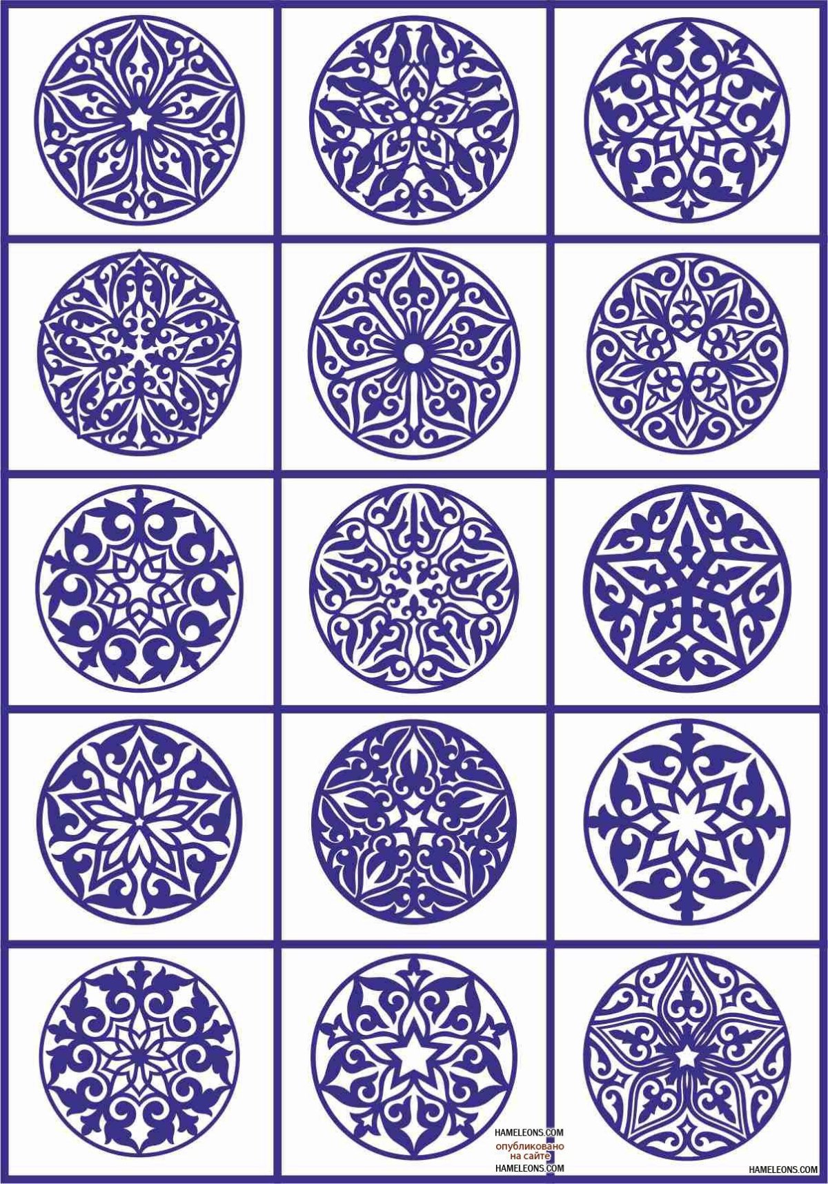Марокканский орнамент трафарет восьмиугольная розетка