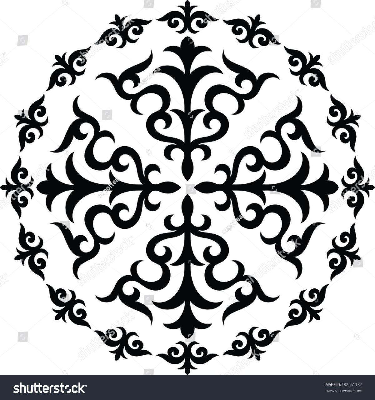 Кыргызские узоры круглые