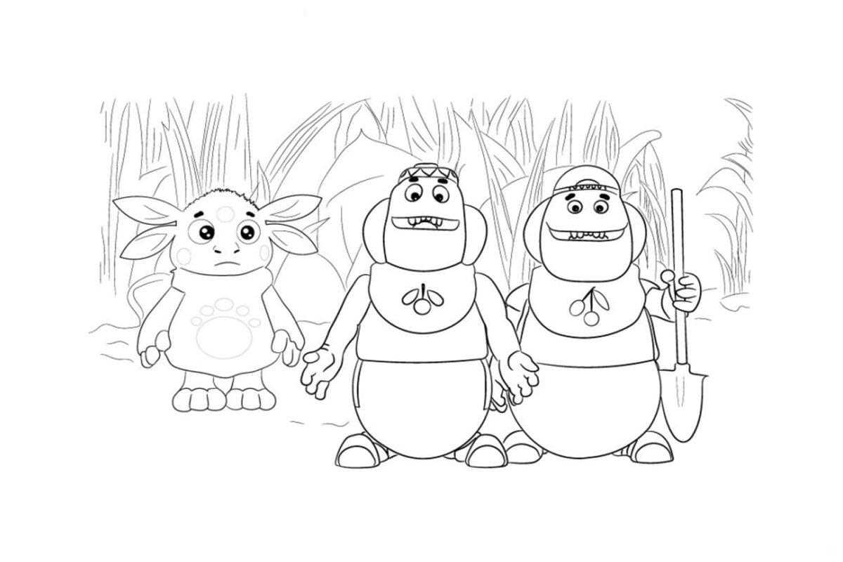 Дядя Шнюк из Лунтика раскраски