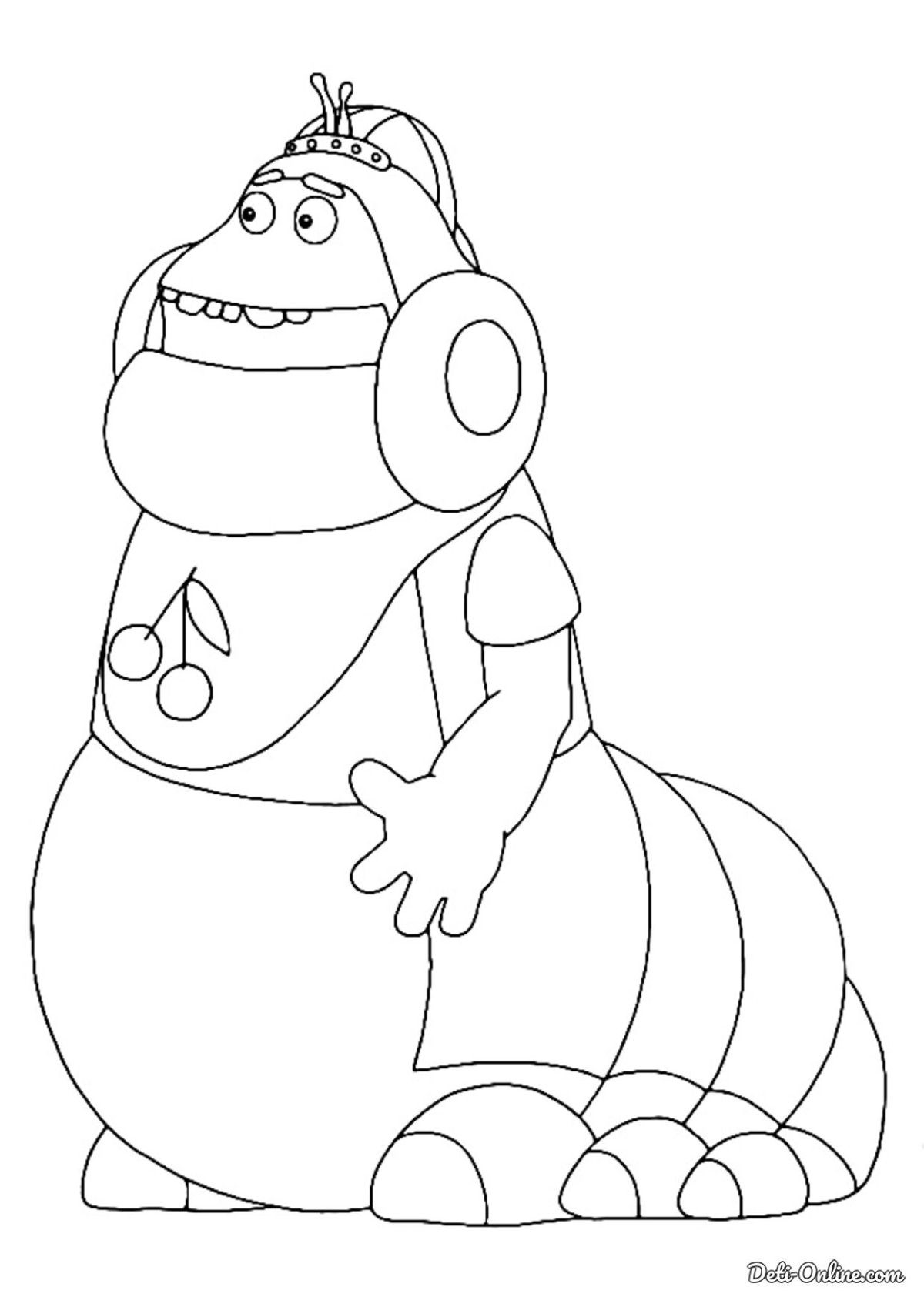 Раскраски Лунтик и его друзья Вупсень и Пупсень