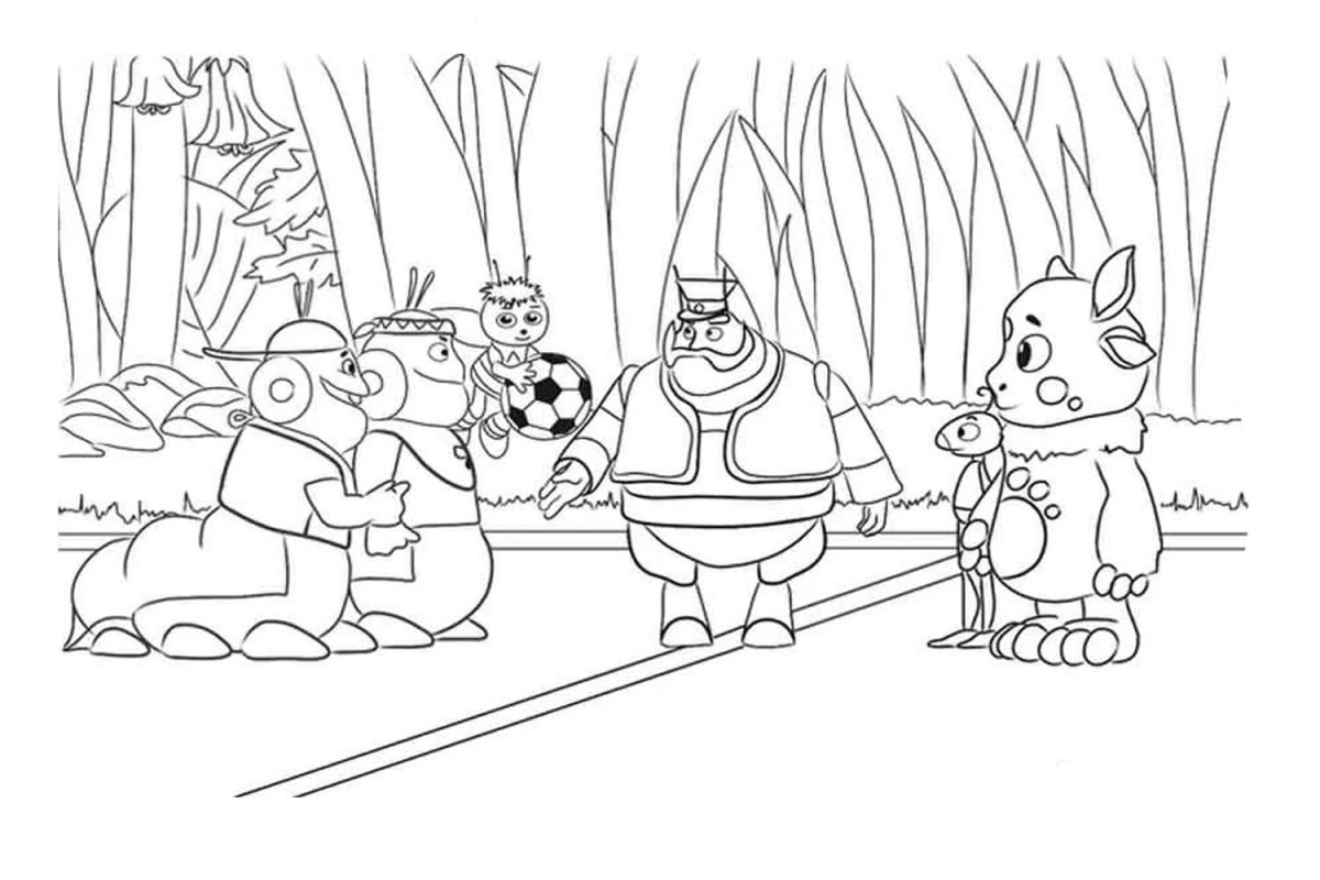 Жаба Клава из Лунтика раскраска