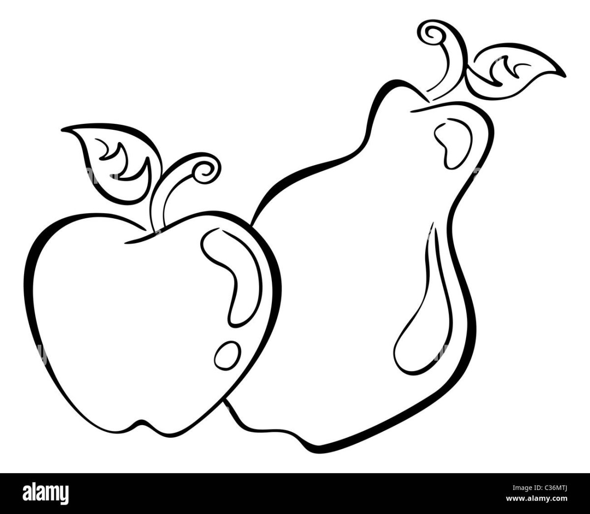 Яблоко раскраска