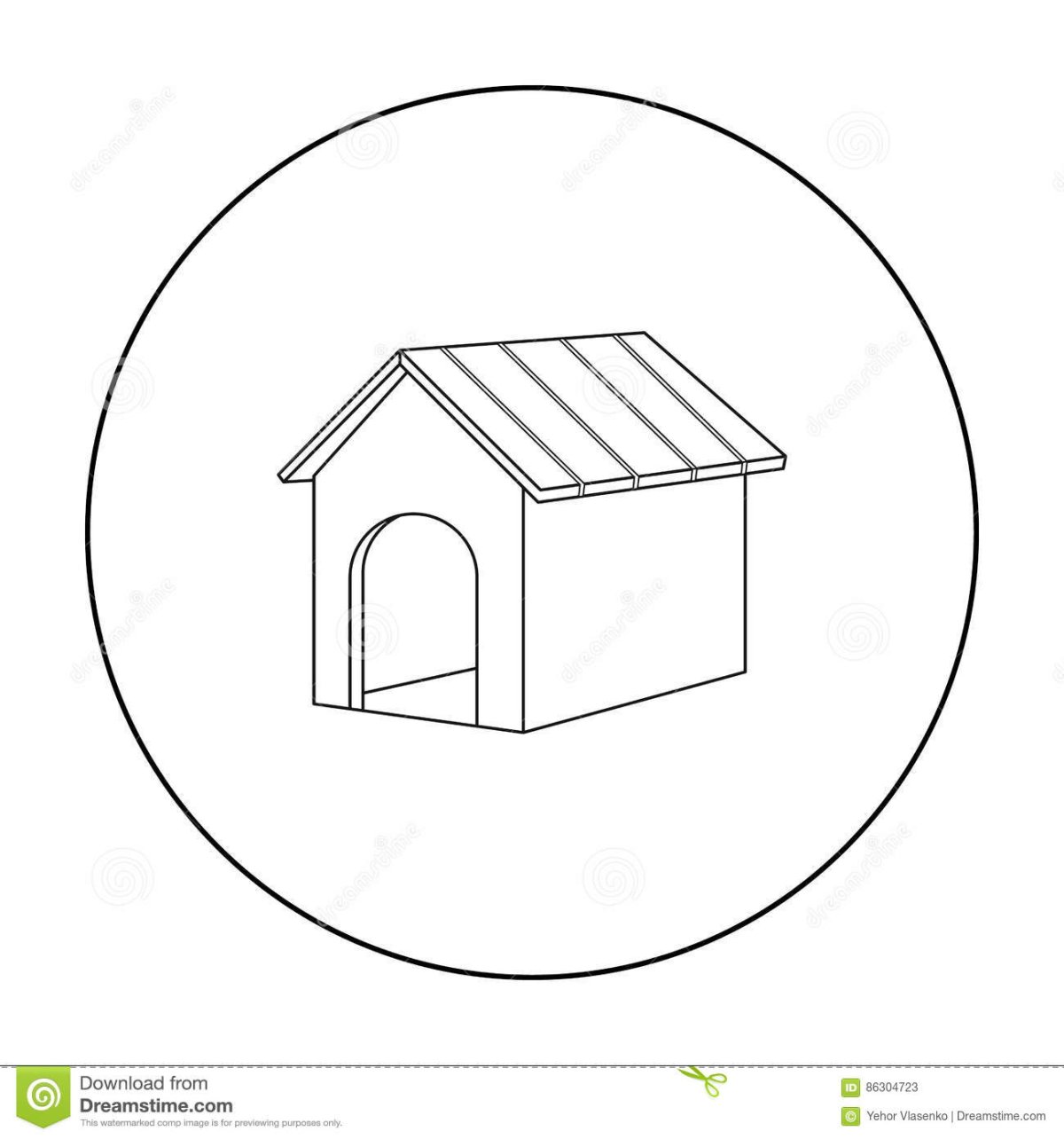 Будка для собаки черно белая