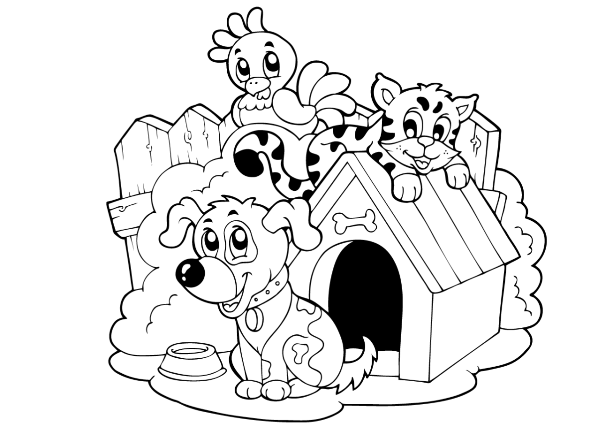 Трафарет на будку собаке