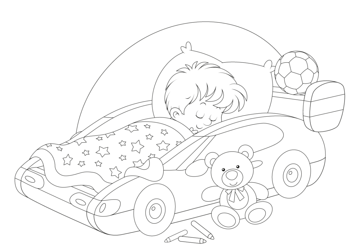 Режим дня раскраска