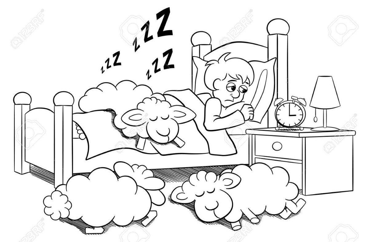 Спать рисунок