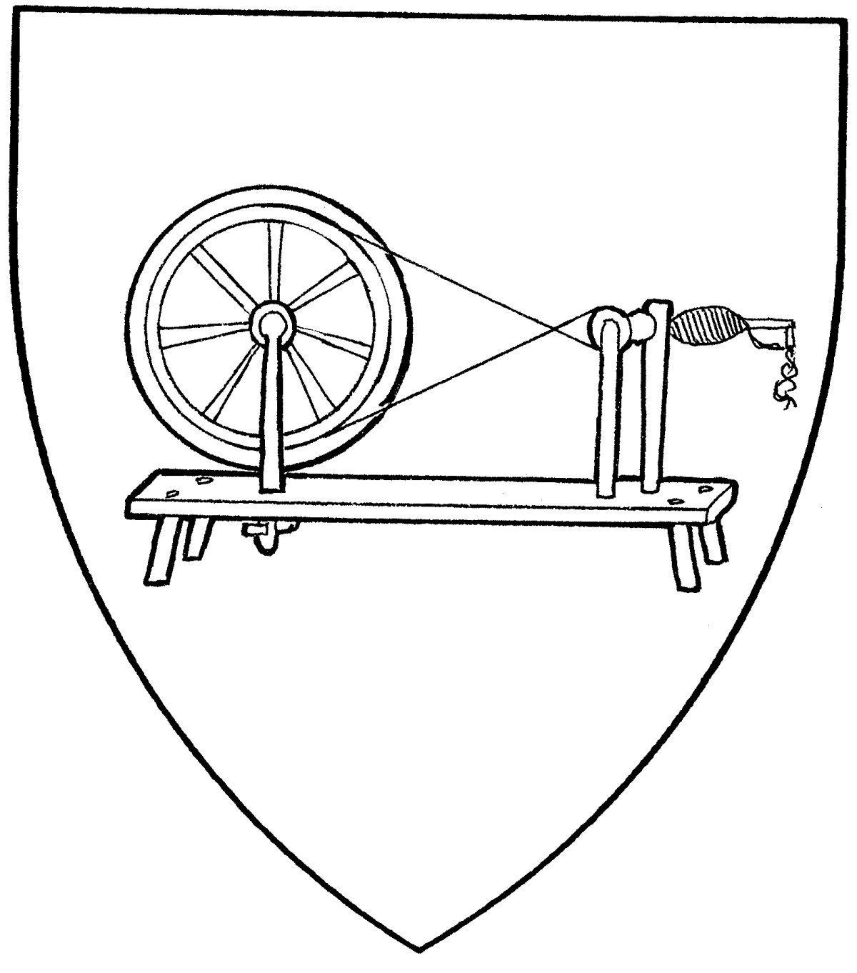 Прялка раскраска
