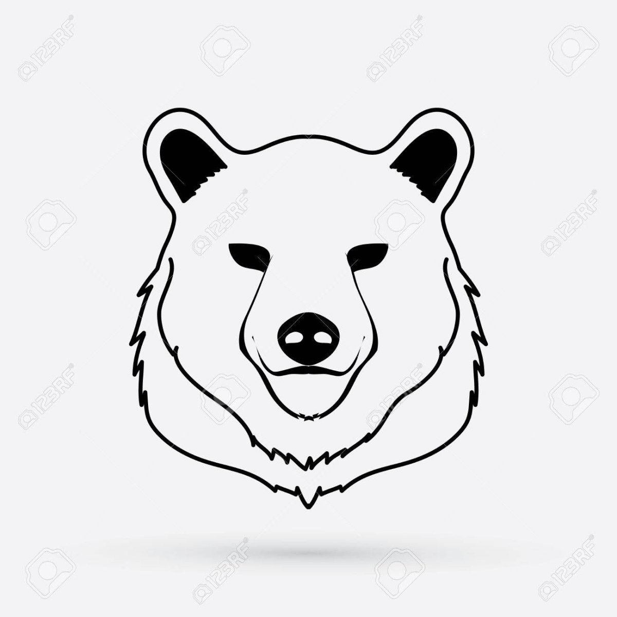 Медведь черно белый