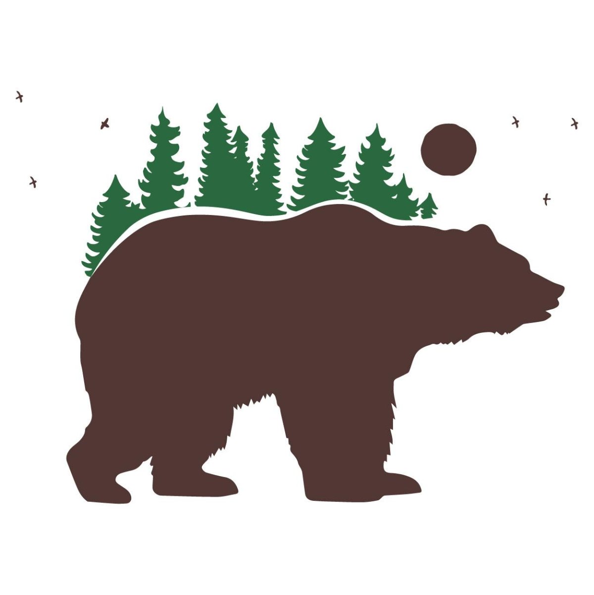 Бурый медведь символ России рисунки