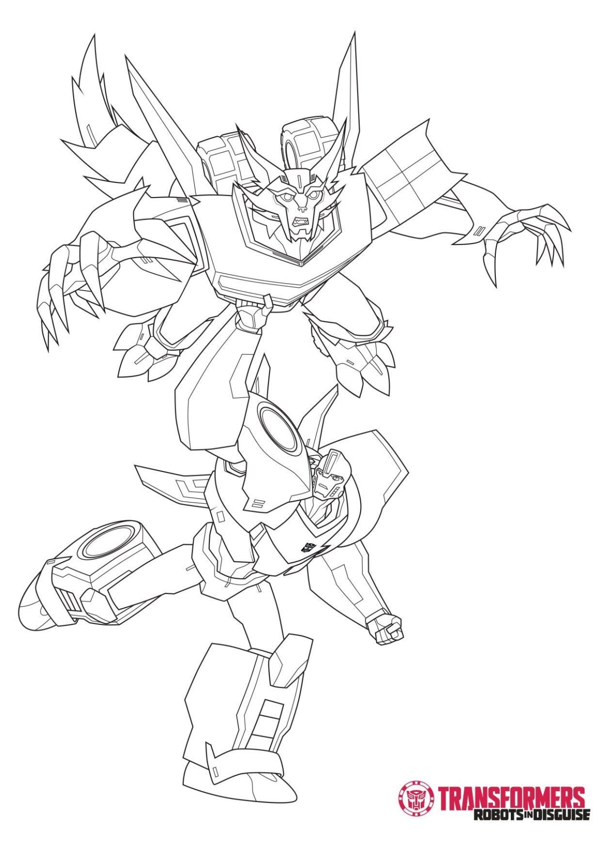 Раскраска трансформеры Мегатрон