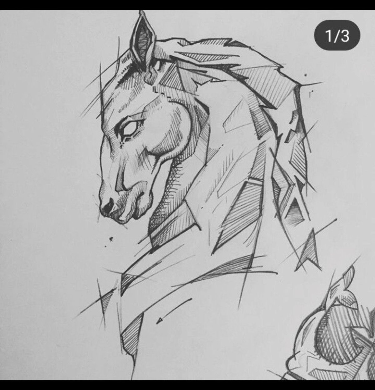 Лошадь в геометрическом стиле