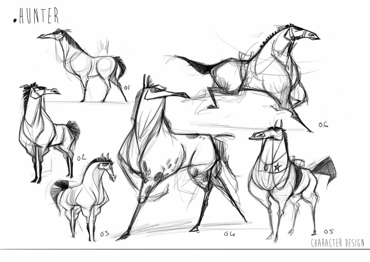 Лошадь эскиз