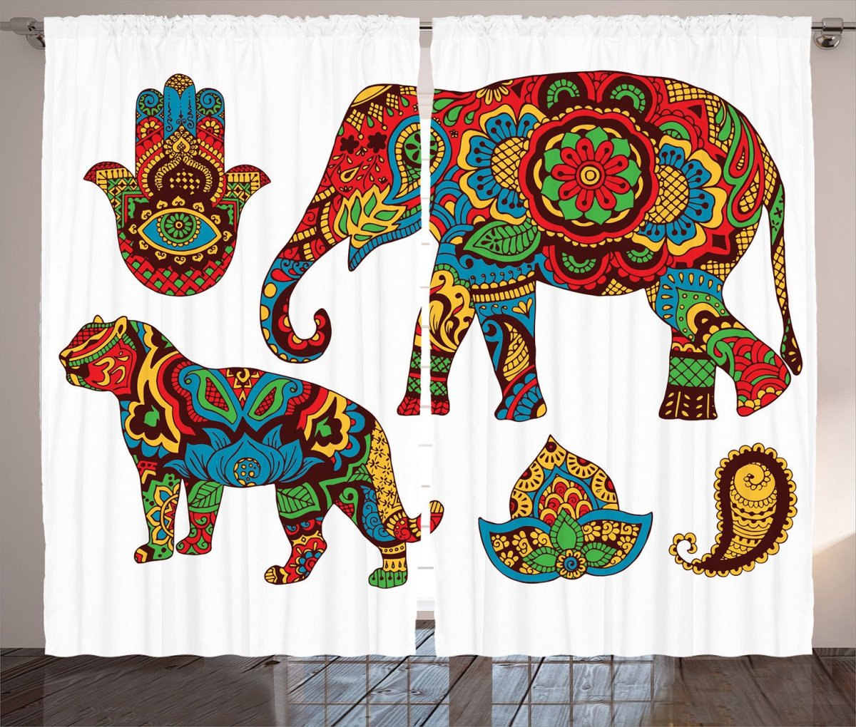 Индийский орнамент слоны