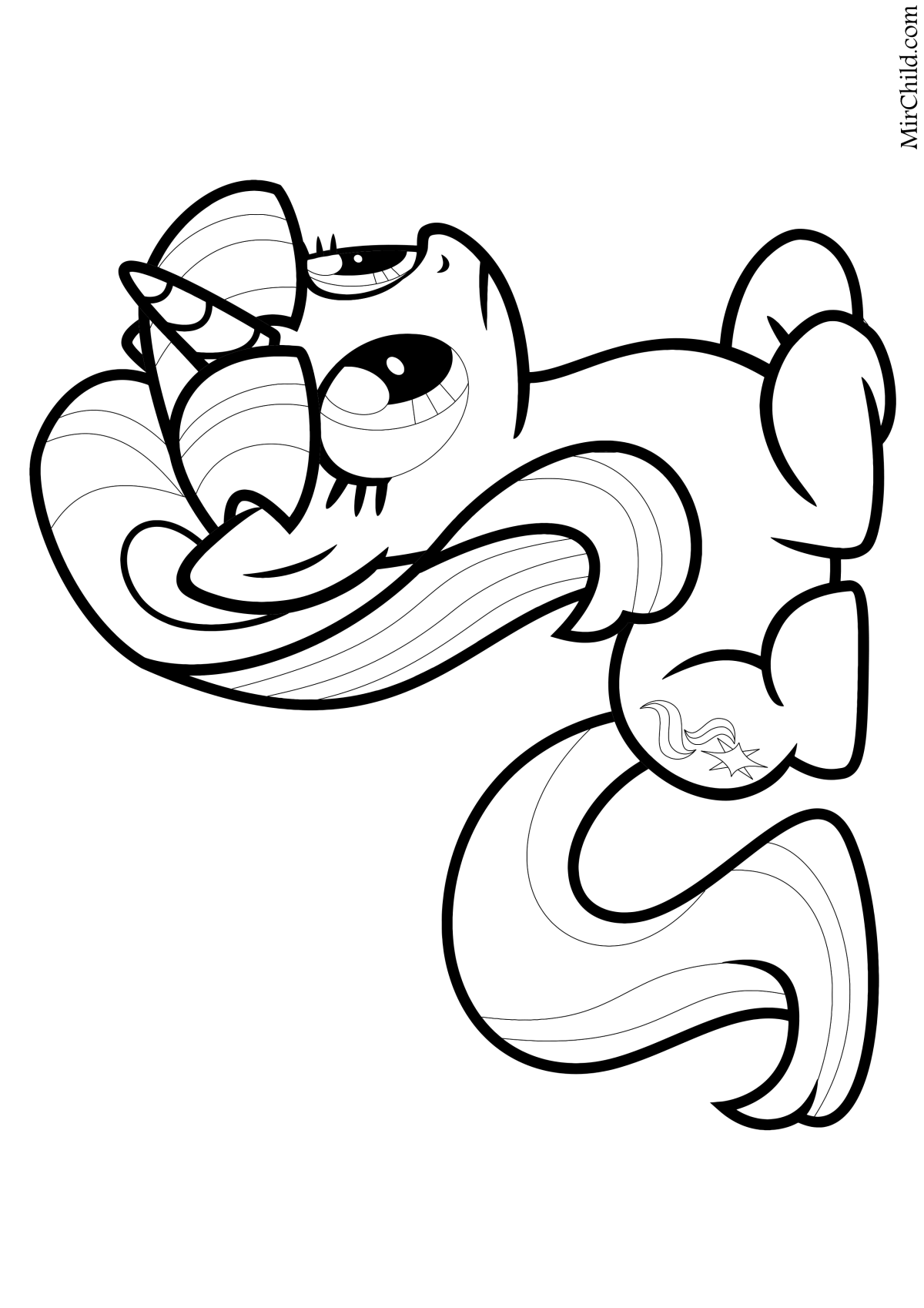 Пони раскраска Старлайт Гример