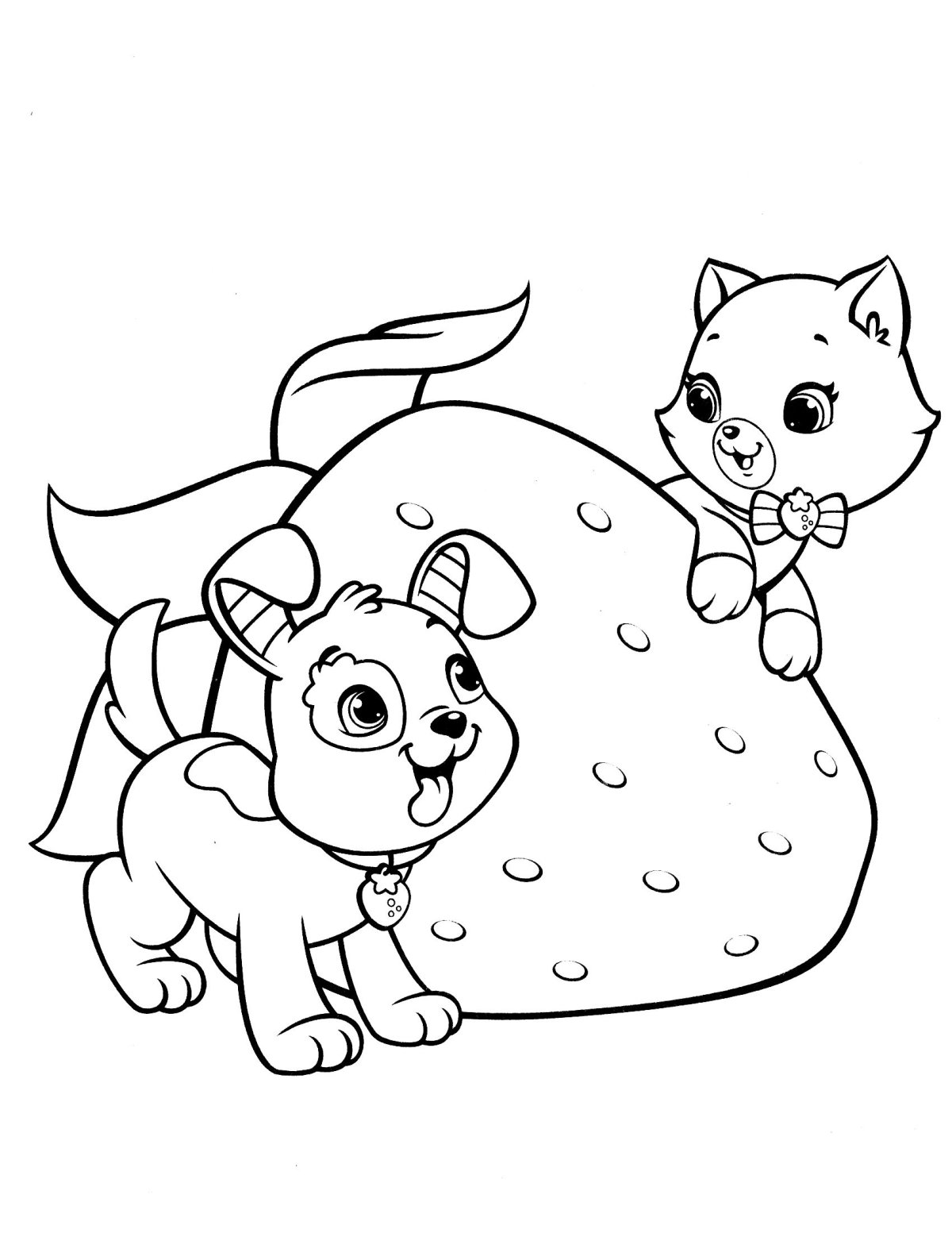 Раскраска "котята и щенята"